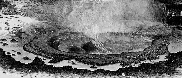 Molas de enxofre em ebulição, 1883