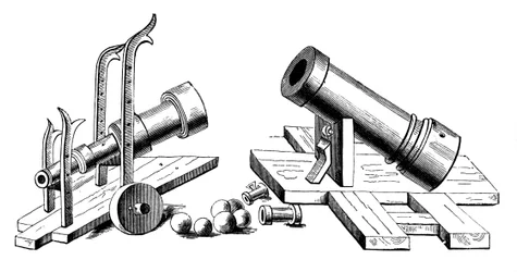 Bombardeiros em carruagens fixas e rolantes, 1870