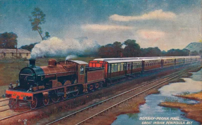 Correio de Bombaim-Poona, Great Indian Peninsula Railway, c1900