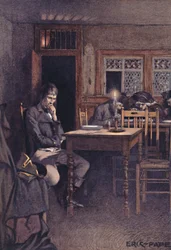 Bonaparte em 1792 como freqüentador de um restaurante Six-Sous em Paris, 1896