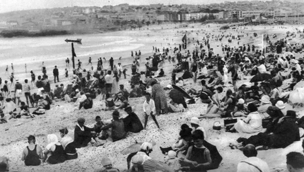 Bondi Beach, Sydney, Nova Gales do Sul, Austrália, c1924