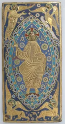 Placa de capa de livro com Cristo em Majestade, francês, ca. 1200.