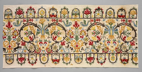 Tiras da beira de uma saia, 1600s - 1700s.