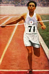 Boughera El Ouafi vence a maratona pela França em 1928.