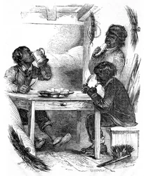 Chaminés de menino comendo sua refeição da noite, 1861