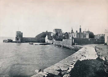 Ilha Branksea - Vista Geral do Castelo, 1895