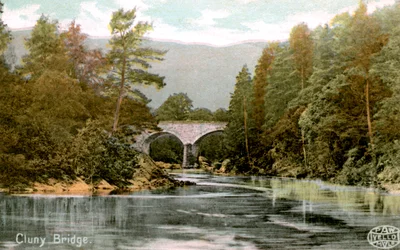 Ponte de Cluny, perto de Pitlochry, Perthshire, Escócia, início do século XX