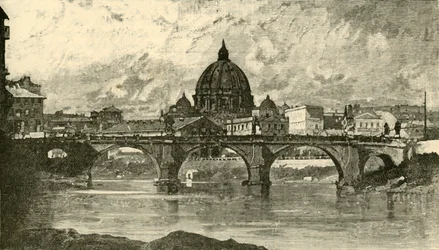 Ponte de St. Angelo, Roma, 1890.