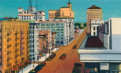 Broadway. San Diego, Califórnia, c1941