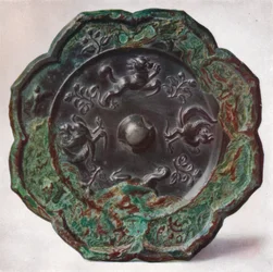 Espelho de bronze: Dinastia TAng, 618-907