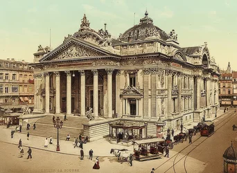 Bruxelas. A bolsa de valores. Por volta de 1900