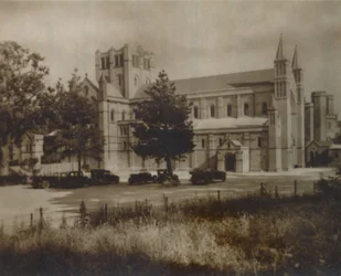 Igreja da Abadia de Buckfast, North View, final do século XIX e início do século XX