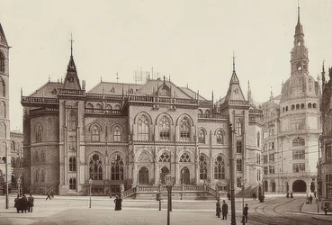 Edifício da bolsa de valores em Bremen. Por volta de 1900