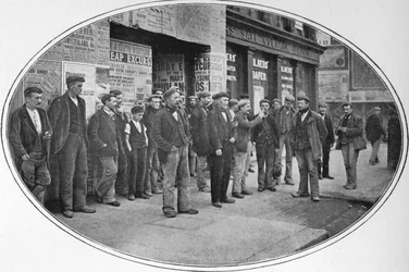 Homens de construtores prontos para o trabalho, Londres, c1900 1901