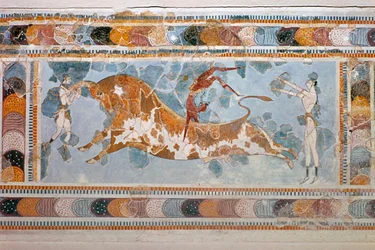 Afresco do salto de touro de Knossos