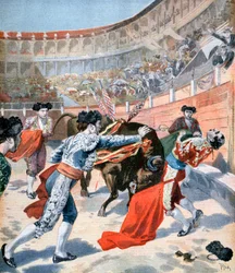 Tourada em Madri, Espanha, 1894