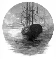Enterro do capitão Cooks permanece no mar, 1779 1886