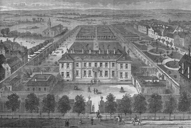 Burlington House, Westminster, Londres, por volta de 1700, c1875 1878