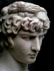 Busto de Antínous, meados do século II dC