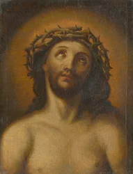Busto de Cristo com uma coroa de espinhos