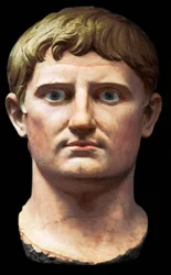 Busto do imperador romano Augusto, século 1 aC