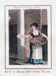 Compre uma conta da peça, Drury Lane Theatre, Londres, 1805
