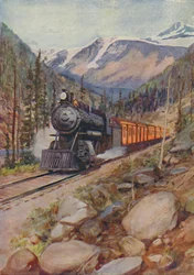 Trem de RCP nas Montanhas Rochosas, 1924