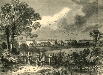 Camden Town, da Hampstead Road, Marylebone, 1780, c1876.