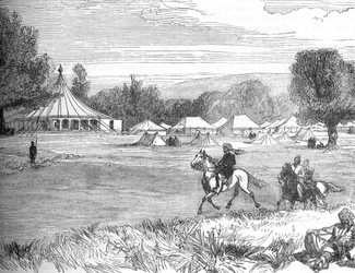 Acampamento de Ameer Yakoub Khan, Gundamuk, c1880