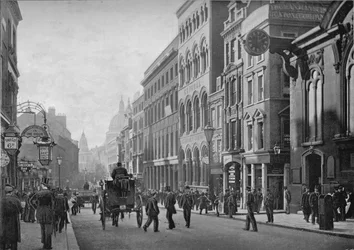 Cannon Street, olhando para oeste, cidade de Londres, c1910 1911