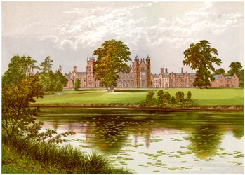 Capesthorne, Cheshire, casa da família Davenport, c1880