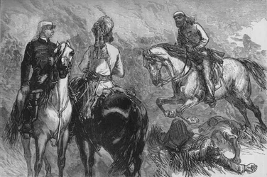 Capitão Hope Johnstone, trazendo as notícias da captura, c1880