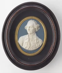 Medalhão de retrato do capitão James Cook Wedgwood, ca 1776