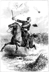 Capitão Northrop liderando o ataque em Knoxville, Tennessee, Guerra Civil Americana, 1863 c1880