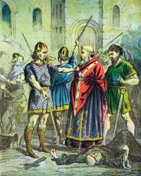 Captura de St Alphege, Arcebispo de Canterbury, 1012, meados do século XIX