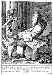 Caricatura de George Frideric Handel 1685-1759, 1754