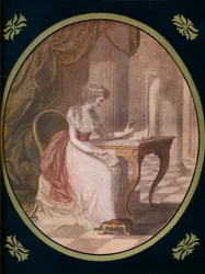 Caroline de Litchfield, meditando na Waldsteins Foto, c1780s, 1910