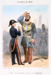Cartum relacionado à Comuna de Paris, década de 1870.