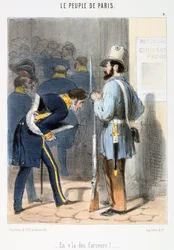 Cartum relacionado à Comuna de Paris, década de 1870.
