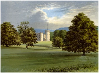 Castelo Forbes, Aberdeenshire, Escócia, casa de Lord Forbes, c1880