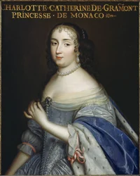 Catherine Charlotte de Gramont 1638-1678, Princesa de Mônaco e Duquesa de Valentinois, c1665.