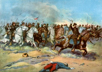 Carga de cavalaria por regulares dos EUA, Guerra Hispano-Americana, 1898