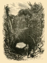 Caverna na baía de Pegwell, 1898.