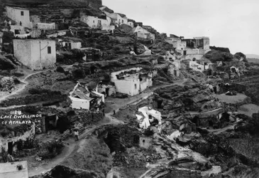 Moradias em cavernas de Atalaya, Gran Canaria, Ilhas Canárias, Espanha, século XX