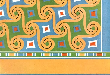 Pinturas de teto no túmulo de Nes-pa-nefer-ela, Sheikh Abd el-Qurna, Tebas, Egito, 1928.
