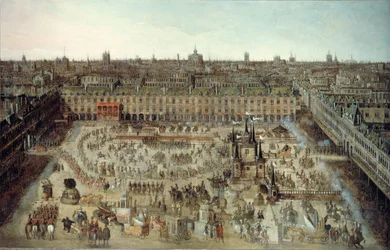 Celebração do contrato de casamento entre Luís XIII e Ana da Áustria..., 1612.