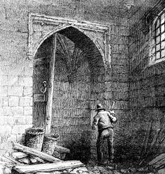 Adegas sob as Casas do Parlamento na época do rei James I, c1902