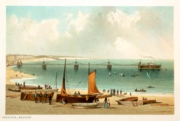 Cais de corrente, Brighton, Sussex, c1889