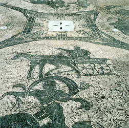Carruagem, mosaico, Cisarii, Ostia, Itália, século I