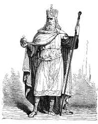 Carlos Magno, rei dos francos e Sacro Imperador Romano, final do século VIII - início do século IX 1882-1884